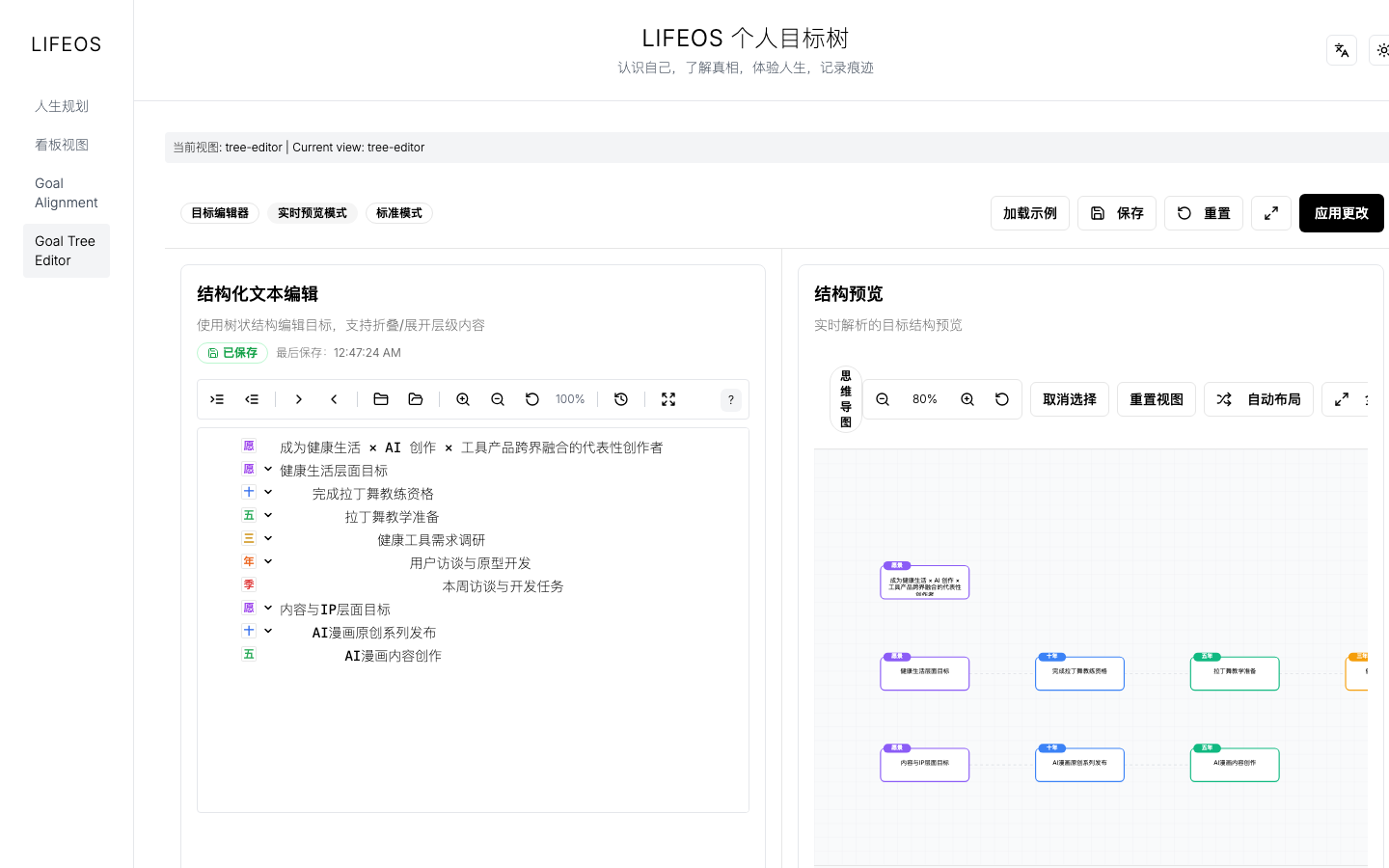 LIFEOS 个人目标树